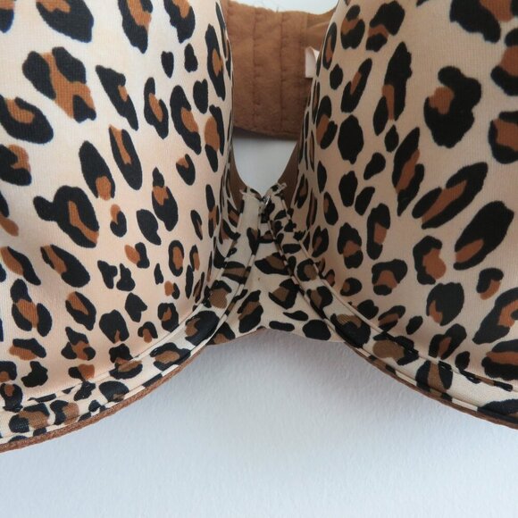 CACIQUE Smooth Boost Leopard Cheetah Print Bra - Size 44DDD - Picture 4 of 13